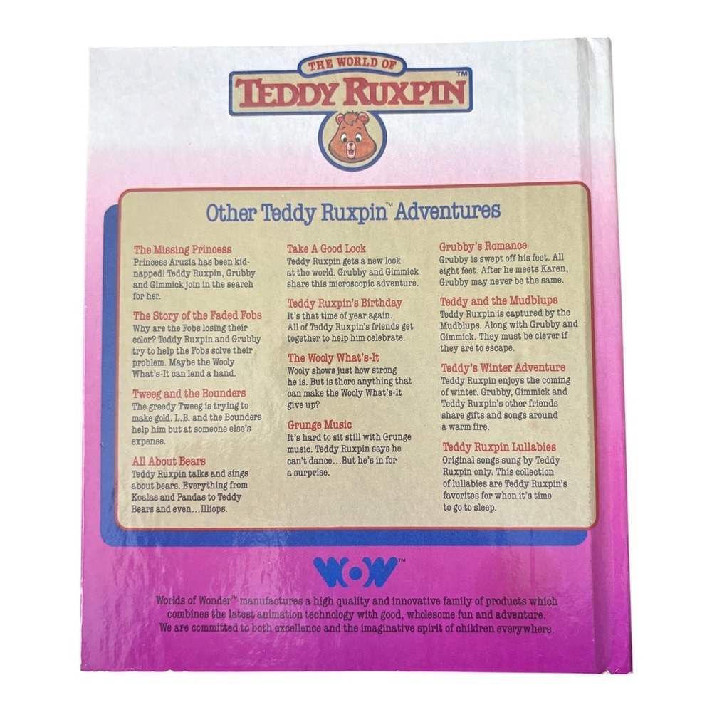 Vintage Teddy Ruxpin All About Bears When Is a Bear Not a Bear? Hardcover Book - Picture 2 of 3